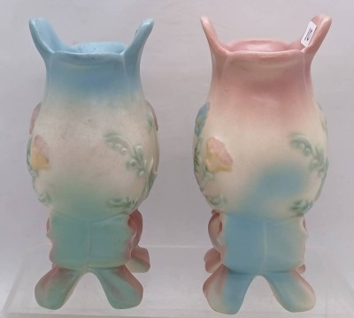 (2) Hull Bow Knot B-2-5" Vases - 3