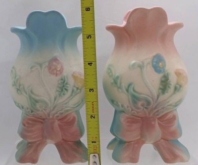 (2) Hull Bow Knot B-2-5" Vases - 9