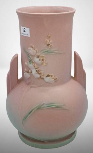 Roseville Ixia 857-8" Pink Vase