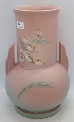 Roseville Ixia 857-8" Pink Vase - 2