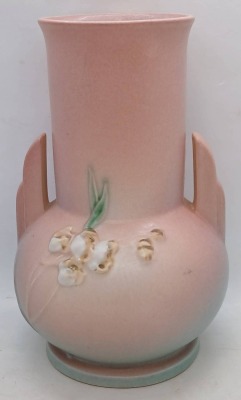 Roseville Ixia 857-8" Pink Vase - 5
