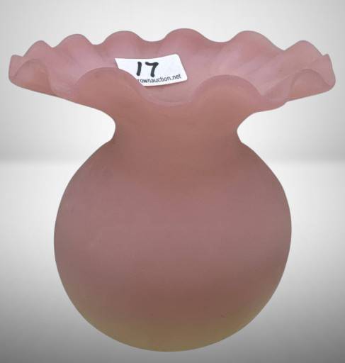 Burmese Ruffled Ball Vase