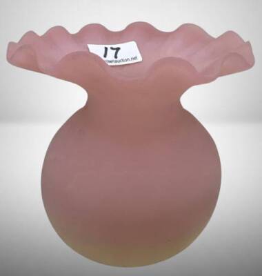 Burmese Ruffled Ball Vase