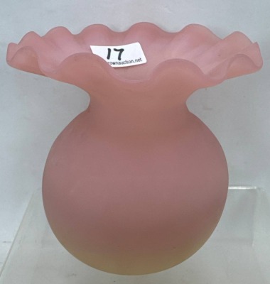 Burmese Ruffled Ball Vase - 2