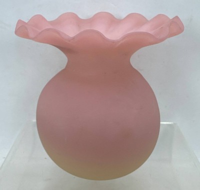 Burmese Ruffled Ball Vase - 3