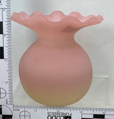Burmese Ruffled Ball Vase - 4