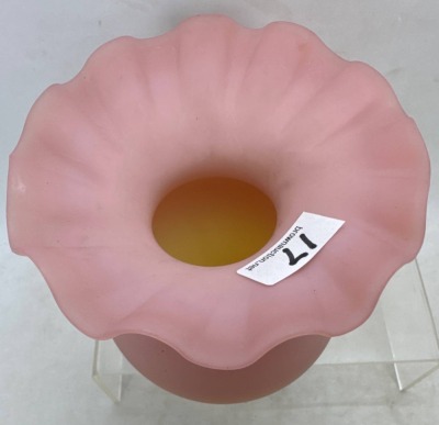 Burmese Ruffled Ball Vase - 5