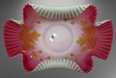 Victorian Art Glass Bride's Basket