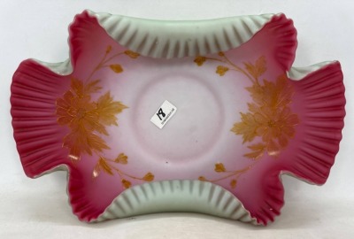 Victorian Art Glass Bride's Basket - 2