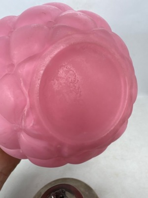 Victorian Pink Satin Glass Biscuit Jar - 7