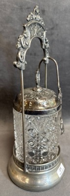 Monarch Silver Co. Pickle Castor with Tongs - 3