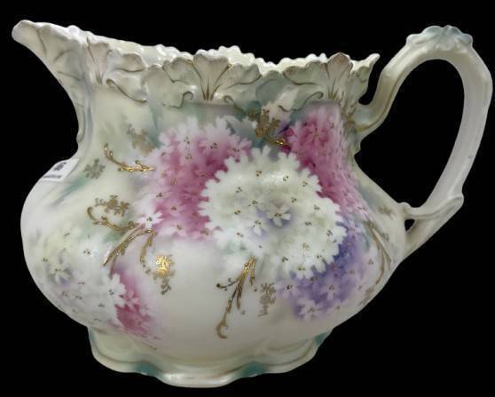 RS Prussia Cider Pitcher with Floral Decor