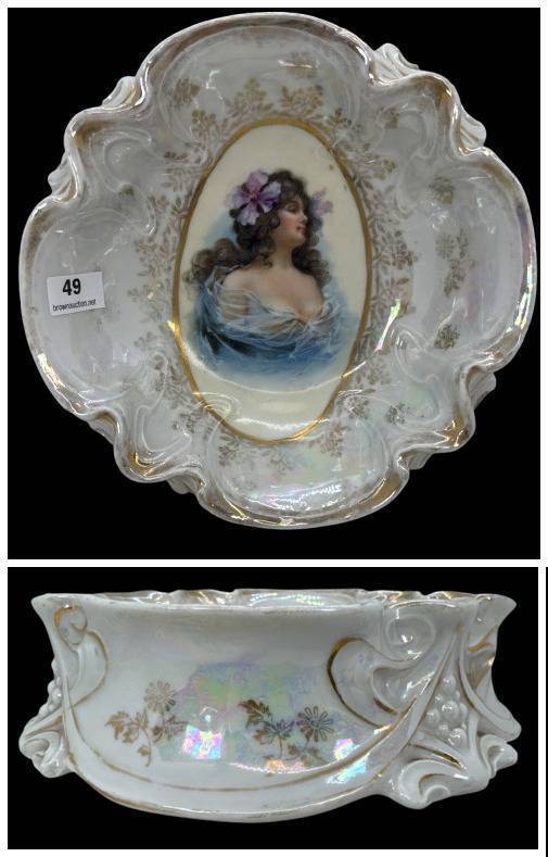 Porcelain Bowl with Woman Portrait Design