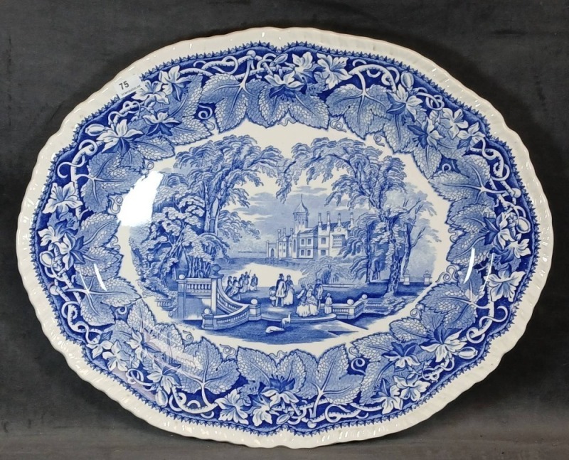 Mason's Vista Blue Transferware Platter, England