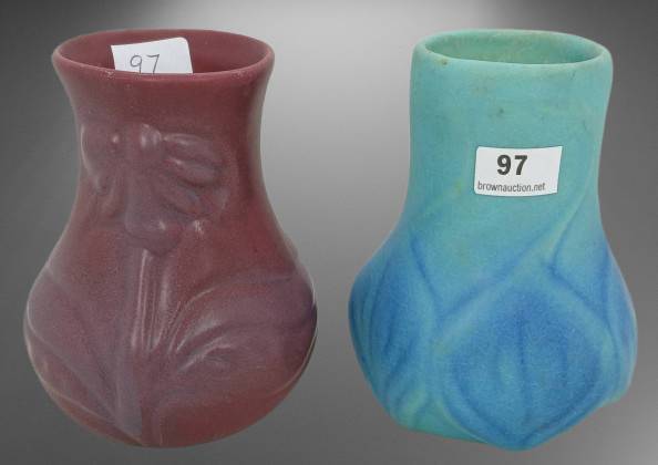 (2) Van Briggle 4.5" Vases