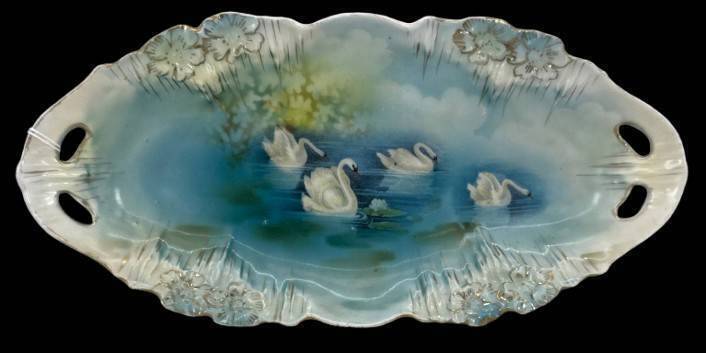 R.S. Prussia Icicle Mold Relish Tray