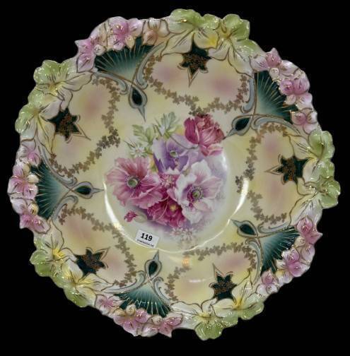 R.S. Prussia Floral Porcelain Bowl