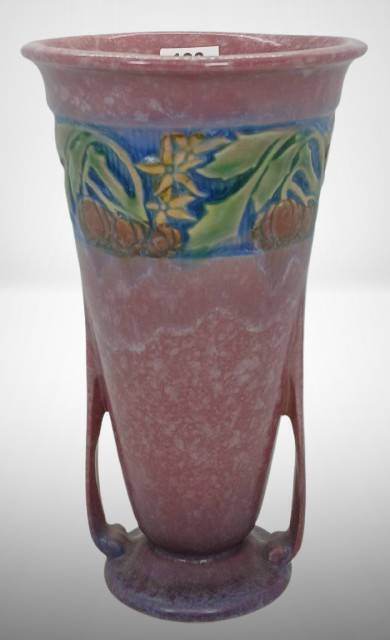Roseville Baneda 604-7" Vase, pink