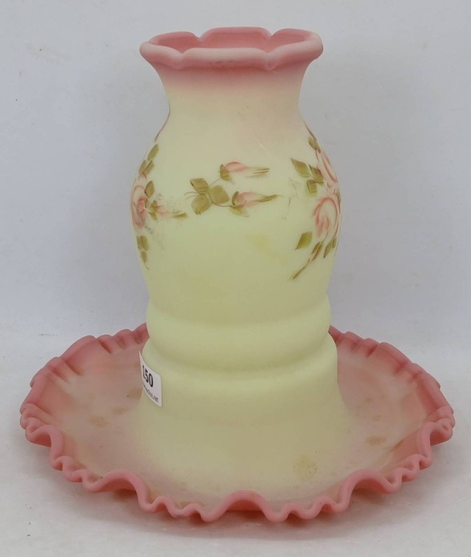 Fenton Satin Burmese Fairy Lamp