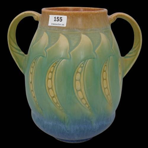 Roseville Falline 645-6.5" Vase, blue