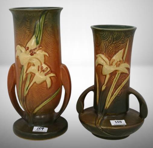 Roseville Zephyr Lily Vases