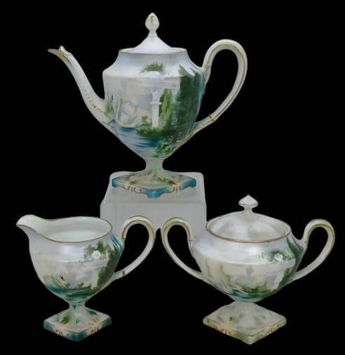 RS Prussia Porcelain Tea Set with Swan Design