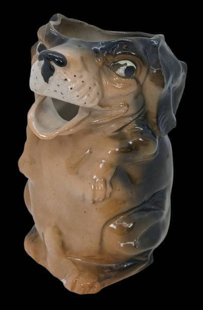 Unmkd. Royal Bayreuth Dog Milk Pitcher
