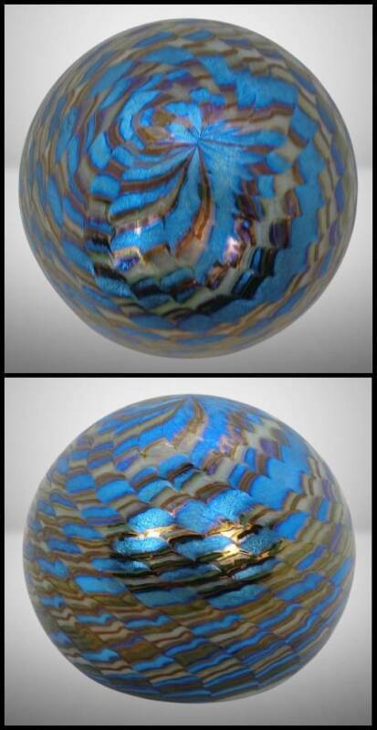 Orient & Flume Signed Art Glass Paperweight