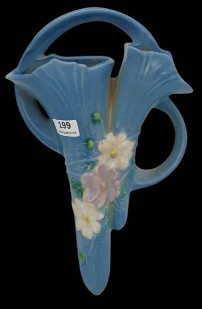 Roseville Cosmos Blue Wall Pocket