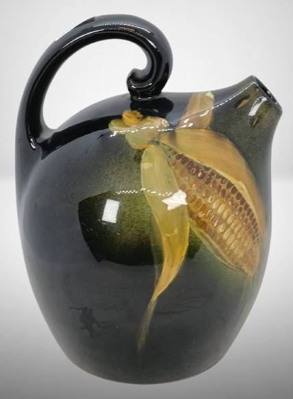 J.B. Owens Pottery Jug with Corn Motif