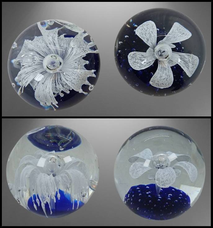 (2) Art Glass Paperweights