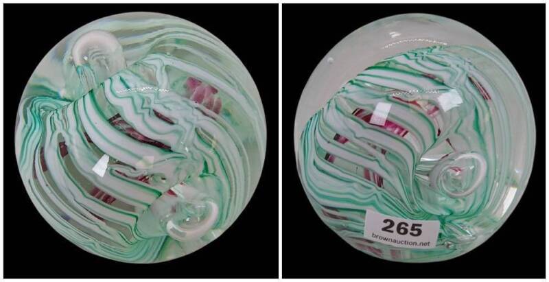 Signed Karg Art Glass Paperweight