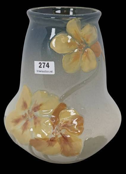 Weller Etna Vase With Pansy Decoration