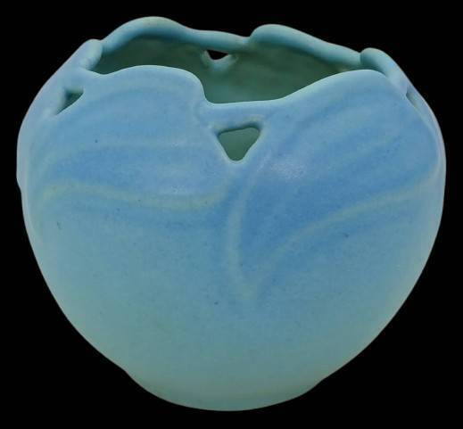 Van Briggle Reticulated Leaf Bowl