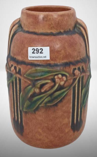 Roseville Laurel 668-6" Vase, red