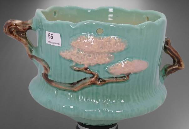 Roseville Ming Tree Hanging Basket, Green
