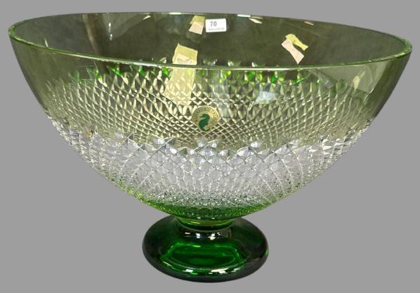 Waterford Crystal Alana Green Centerpiece Bowl