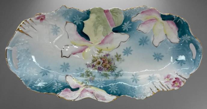 R.S. Prussia Hidden Image Relish Tray