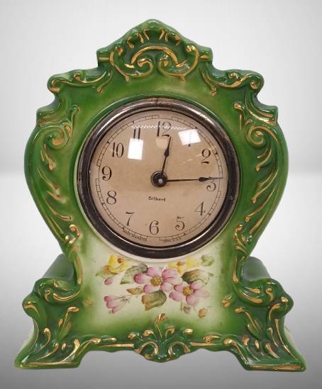 Gilbert "&oelig;Rose" Mantel Clock with Floral Design