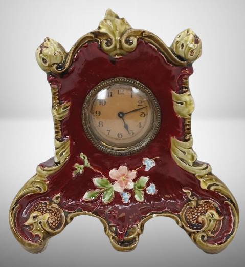 German Porcelain Mantel Clock
