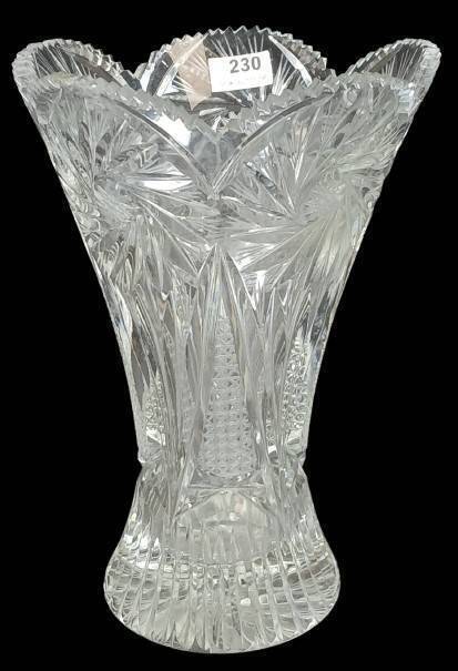 Cut Glass 8" Vase