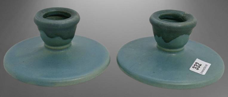 Roseville Carnelian I 1058-2" Candleholders