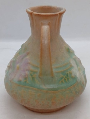 Roseville Pottery Cosmos 944-4" Vase, Tan - 2