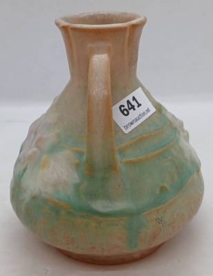 Roseville Pottery Cosmos 944-4" Vase, Tan - 4