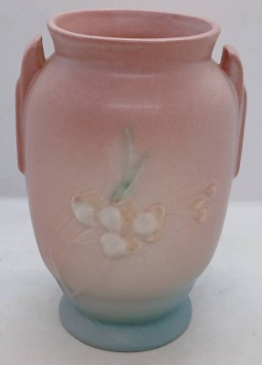 Roseville Pottery Ixia 853-6" vase, pink - 3
