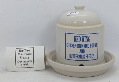 Red Wing 1993 Commemorative Chicken Feeder