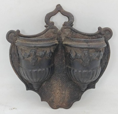 Cast Iron Double Match Holder