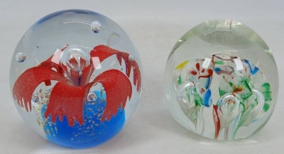 (2) Art Glass Paperweights - 4