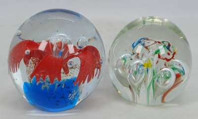 (2) Art Glass Paperweights - 5