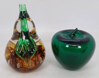(2) Fruit-Themed Glass Paperweights - 2